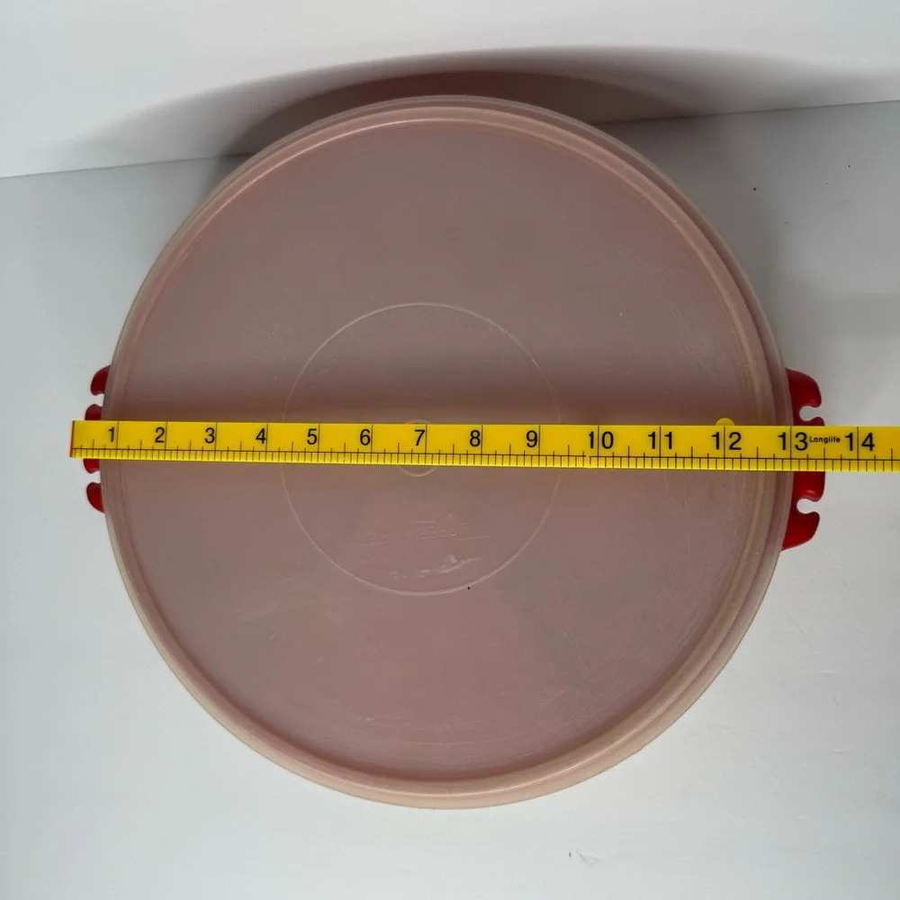Tupperware‎ Red and White Vegetable Cookie Tray Relish To Go Dishes Set of 2